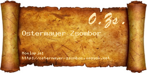 Ostermayer Zsombor névjegykártya